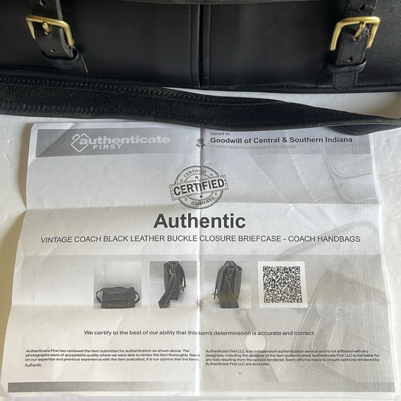 Vintage COACH leather briefcase stamped IRREGULAR w/COA - Picture 16 of 16